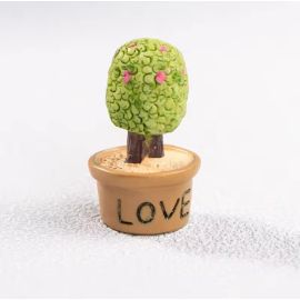 Мініатюрне декоративне деревце "LOVE" в горщику